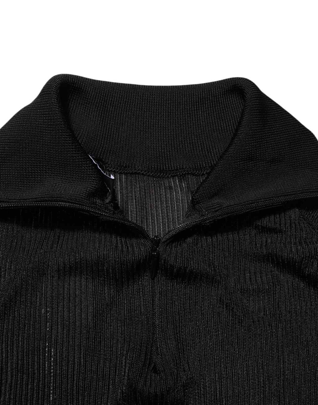 Black Viscose Turtle Neck Pullover Sweater
