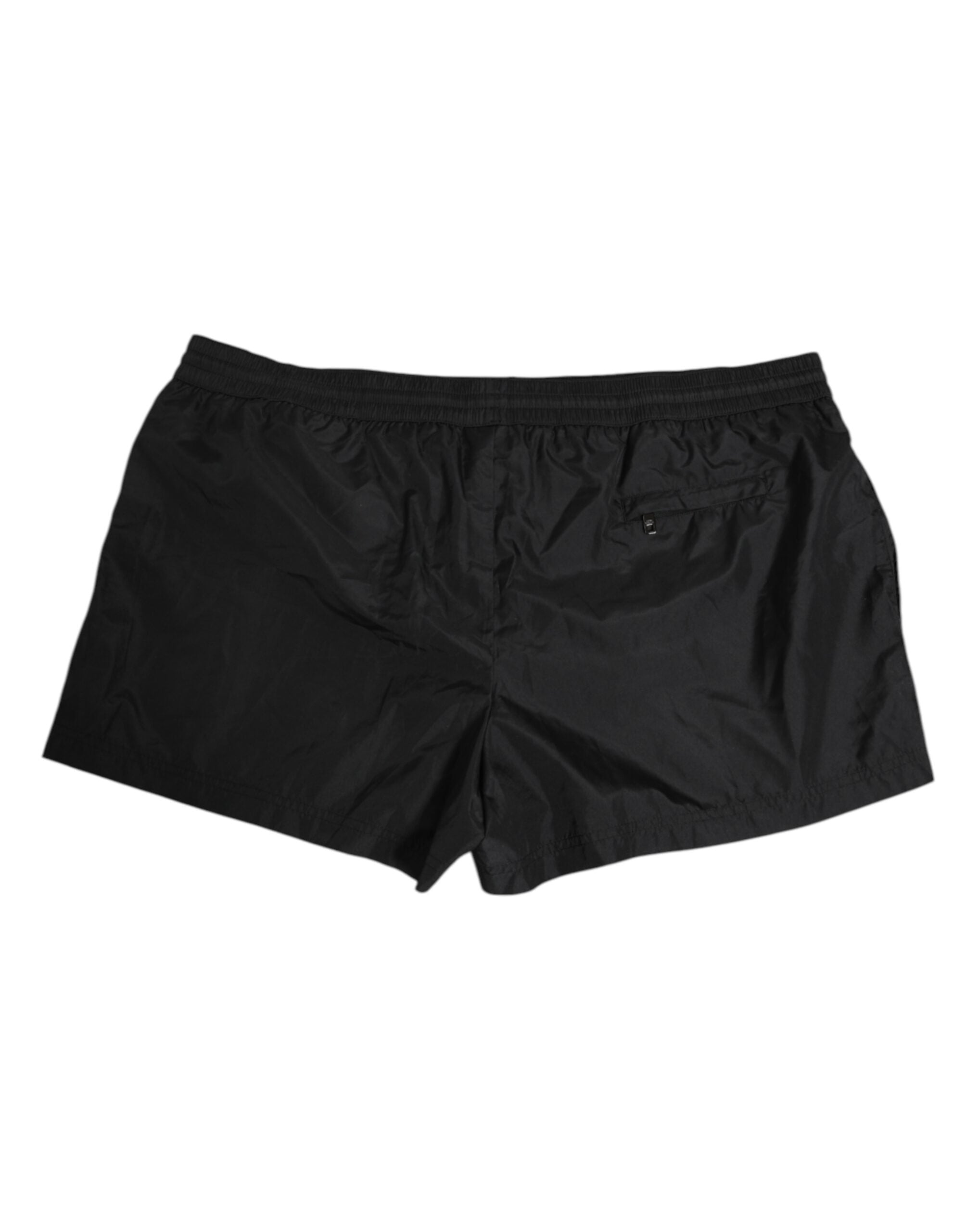 Black Logo Polyester Beachwear Shorts Swimwear