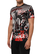 Multicolor Agrigento Dance Jazz Music Print T-shirt