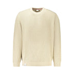 Beige Cotton Men Sweater