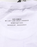 White Cotton Sleeveless Printed Tank T-shirt