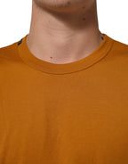 Golden Brown Crew Neck Short Sleeve T-shirt