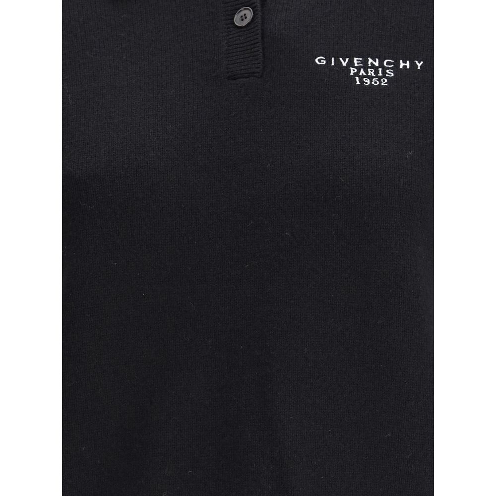 Black Wool Polo Shirt
