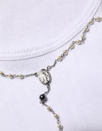 White Cotton Chain Necklace Tank Top T-shirt