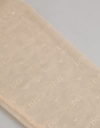 Beige Nylon Logo Lace Leggings Pants Underwear