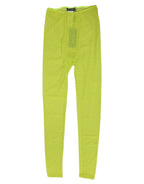 Neon Green Nylon Logo Lace Leggings Pants Underwear