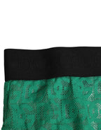 Green DG Logo Lace High Brief Panty Underwear