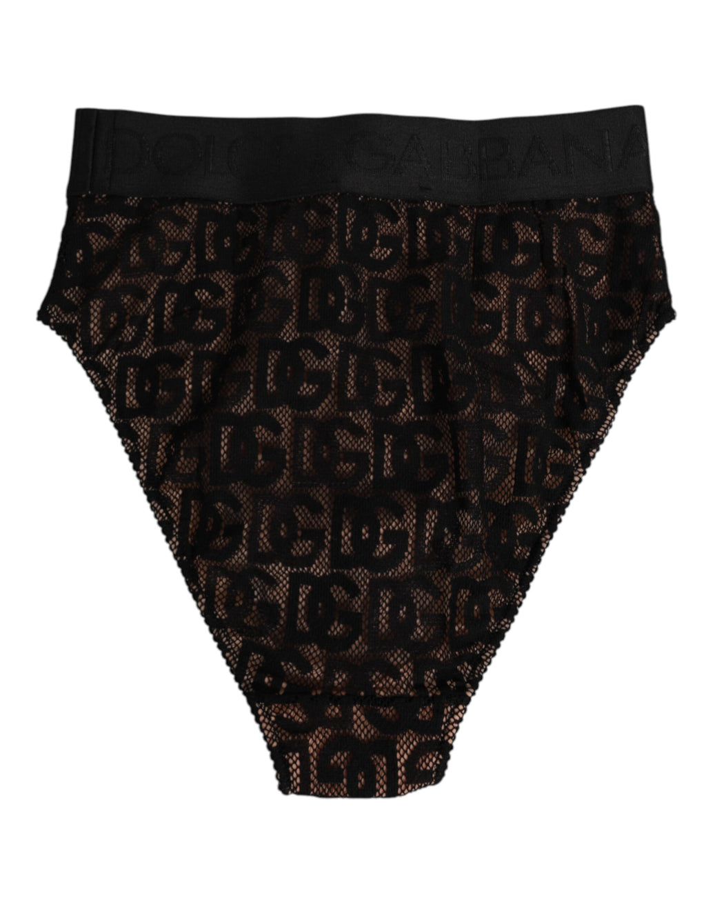 Black DG Logo Lace High Brief Panty Underwear