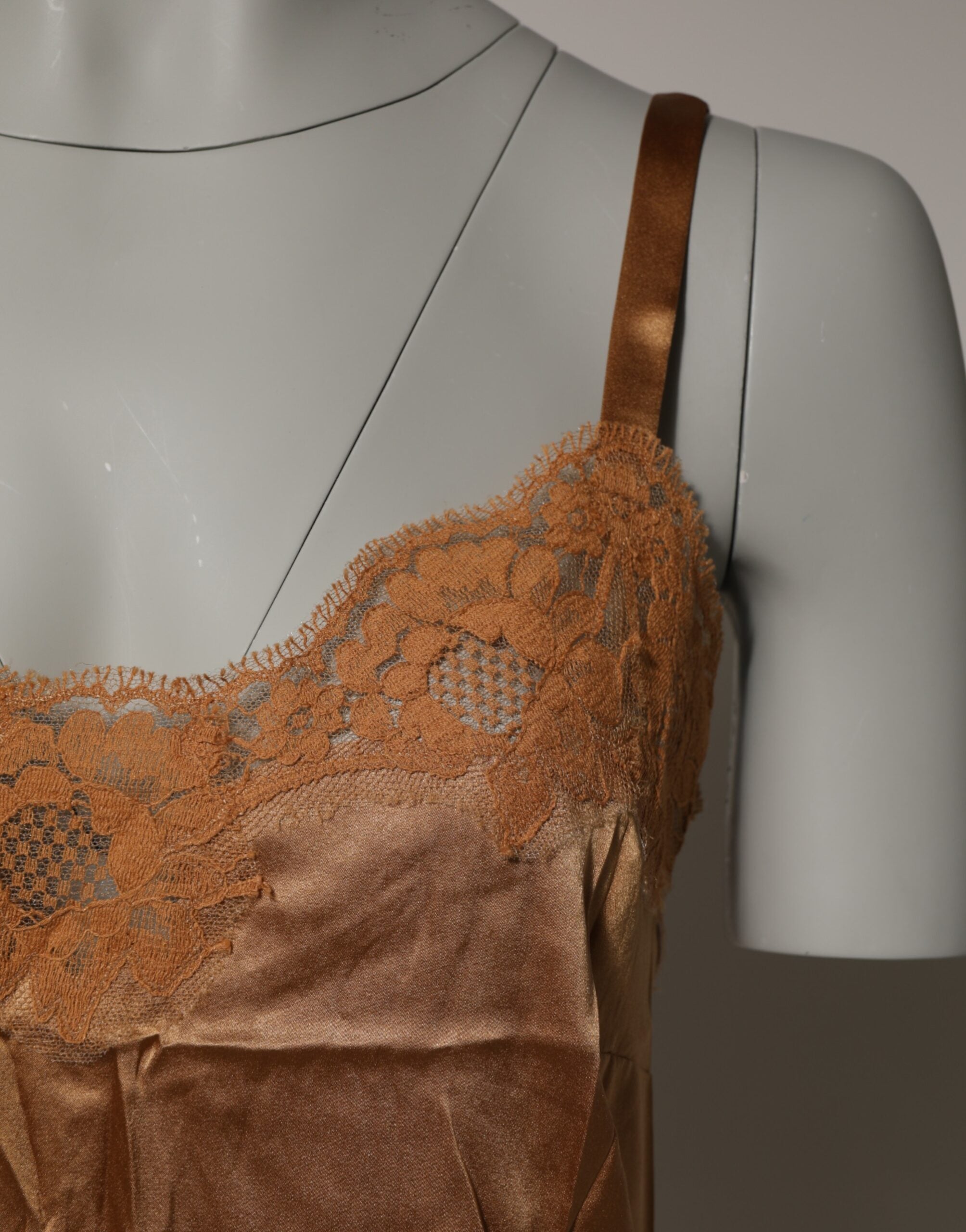 Brown Floral Lace Tank Lingerie Sleepwear Underwear