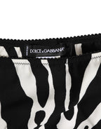Black White Zebra Print Slip Briefs Underwear