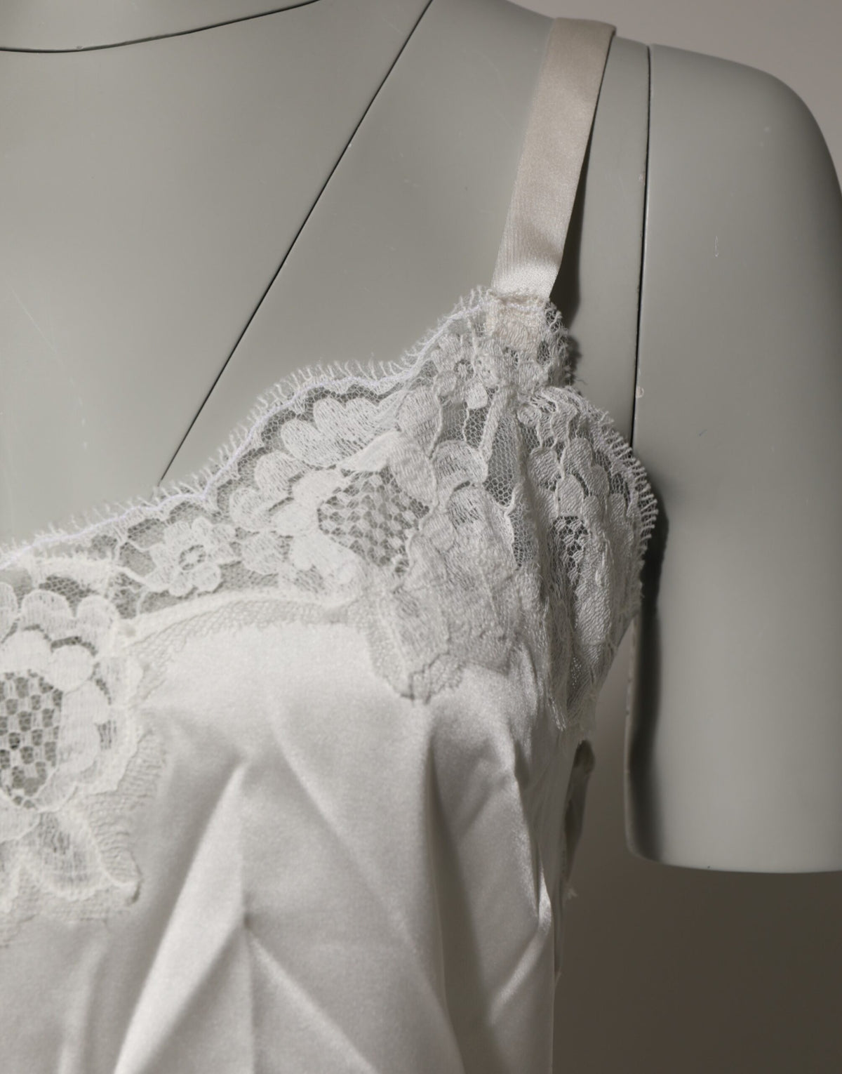 Off White Floral Lace Tank Lingerie Top Underwear
