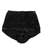 Black Silk Stretch High Waist Girdle Underwear