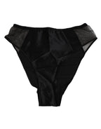 Black Silk Stretch High Waist Panty Underwear