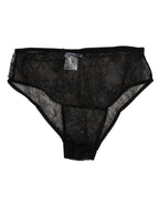 Black Nylon Stretch High Waist Panty Underwear