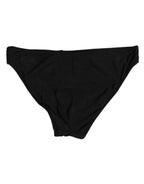Black Nylon Stretch Slip Brief Women Underwear