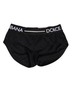 Black Nylon Logo Waistband Shorts Underwear