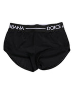 Black Nylon Logo Waistband Shorts Underwear