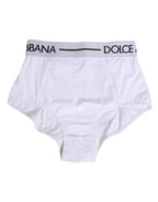 White Nylon Logo Waistband Coulotte Underwear
