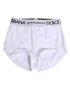 White Nylon Logo Waistband Shorts Underwear