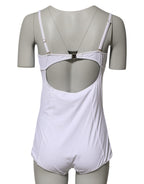 White Padded Balconette One Piece Swimwear