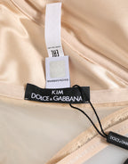 Beige Nylon Triangle Soft Cup Brassiere Underwear