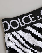 Black White Stripes High Waist Panty Underwear