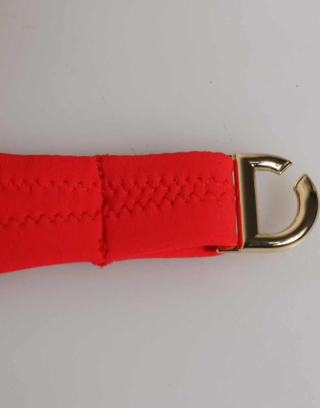 Red Nylon Swimsuit 2 Piece Top Bottom Swimwear