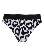 White Leopard Nylon High Waist Panty Underwear