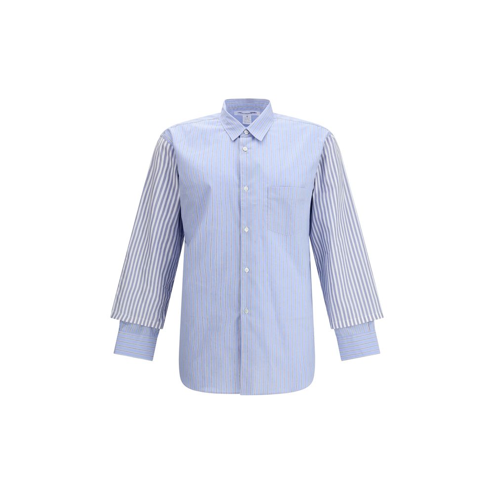 Blue Cotton Pattern Shirt