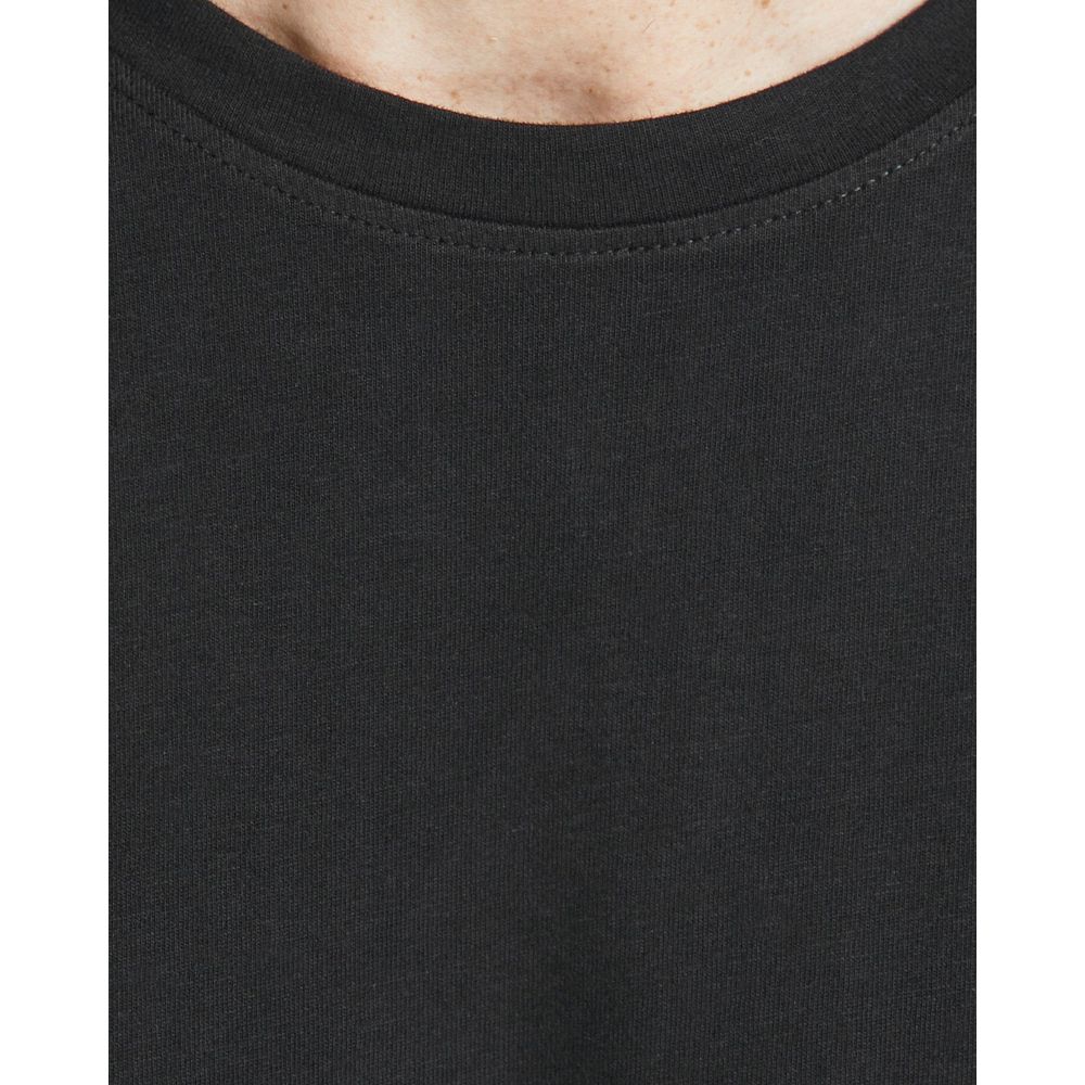 Black Cotton Long Sleeve T-Shirt