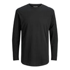 Black Cotton Long Sleeve T-Shirt