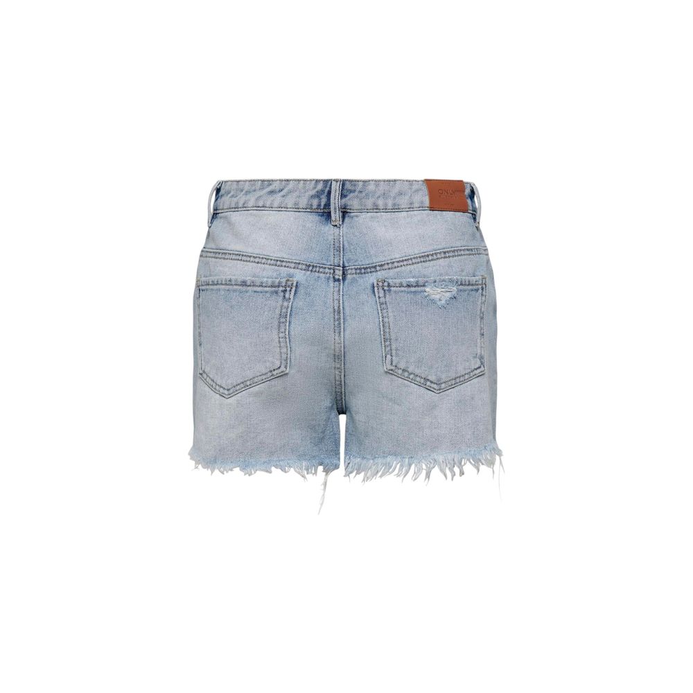 Light Blue Cotton Shorts