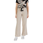 Beige Linen Casual Pants