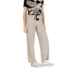 Beige Linen Casual Pants