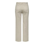 Beige Cotton Relaxed Fit Jeans