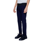 Blue Polyester Dress Pants