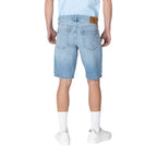 Blue Cotton Bermuda Shorts