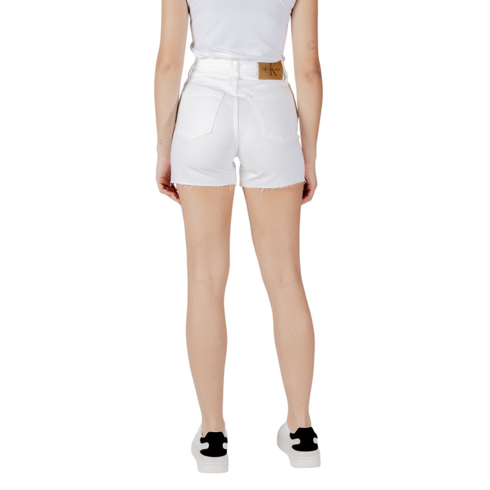 White Cotton Shorts