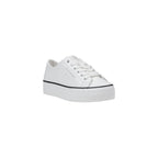 Black And White Leather Platform Sneakers