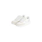 Beige Leather Athletic Sneakers