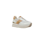 White Polyethylene Platform Sneakers