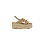 Beige Polyethylene Platform Sandals