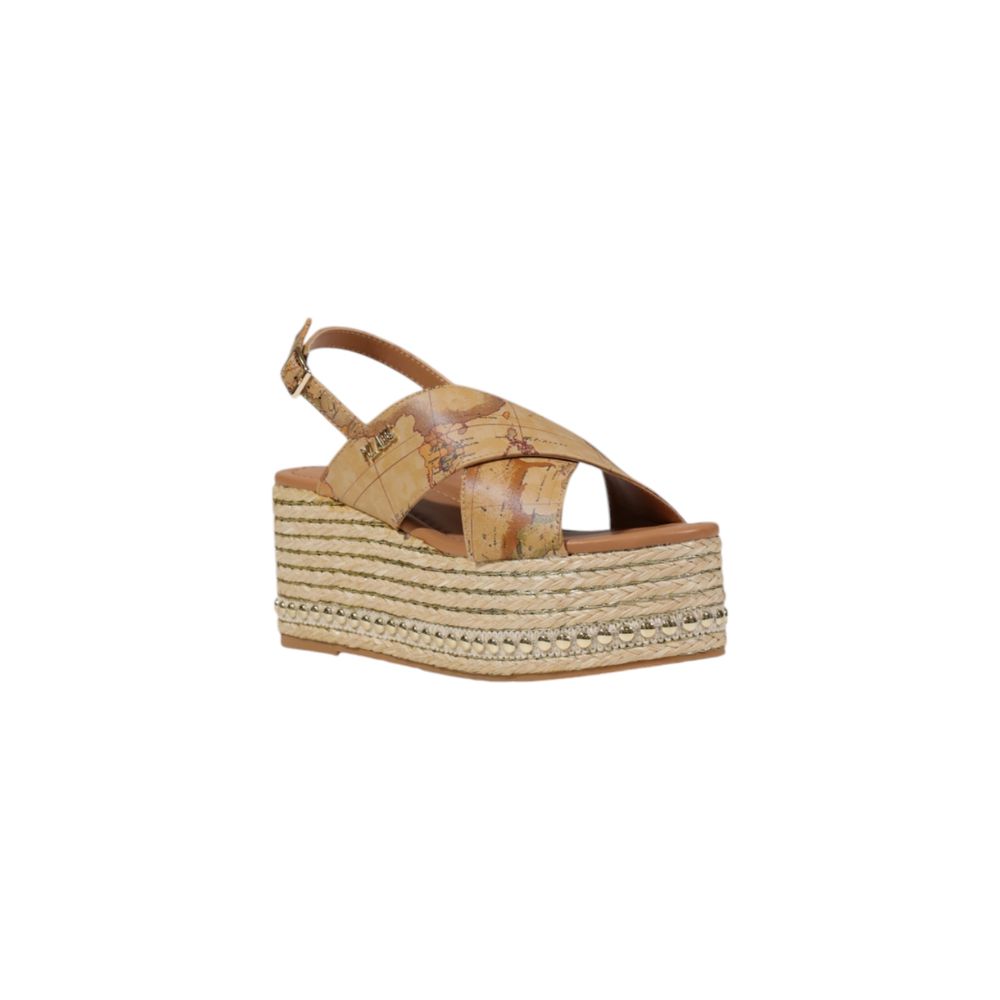 Beige Polyethylene Platform Sandals