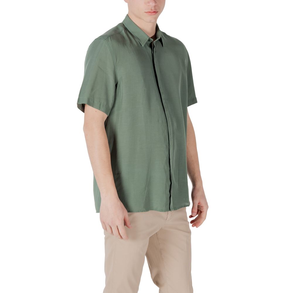 Bicolor Lyocell Shortsleeve Shirt