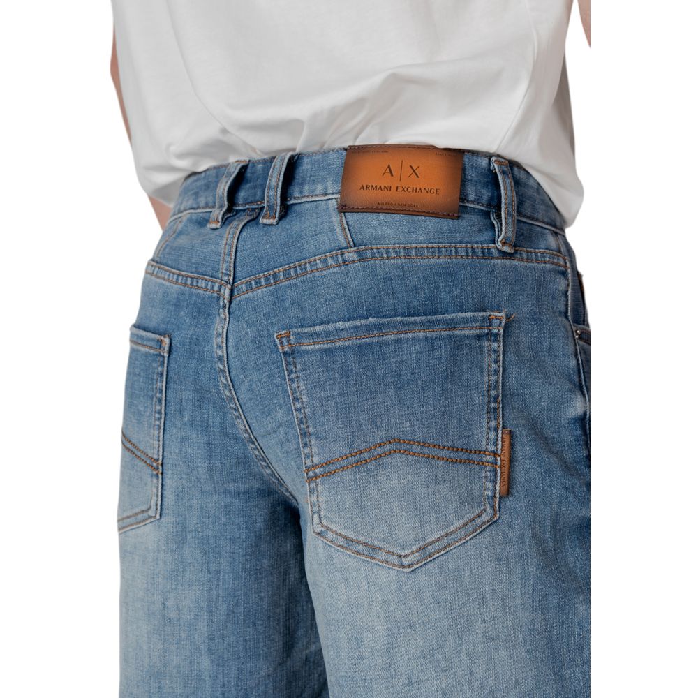 Blue Polyester Bermuda Shorts
