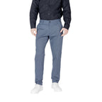 Blue Cotton Skinny Pants