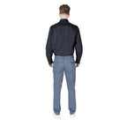 Blue Cotton Skinny Pants