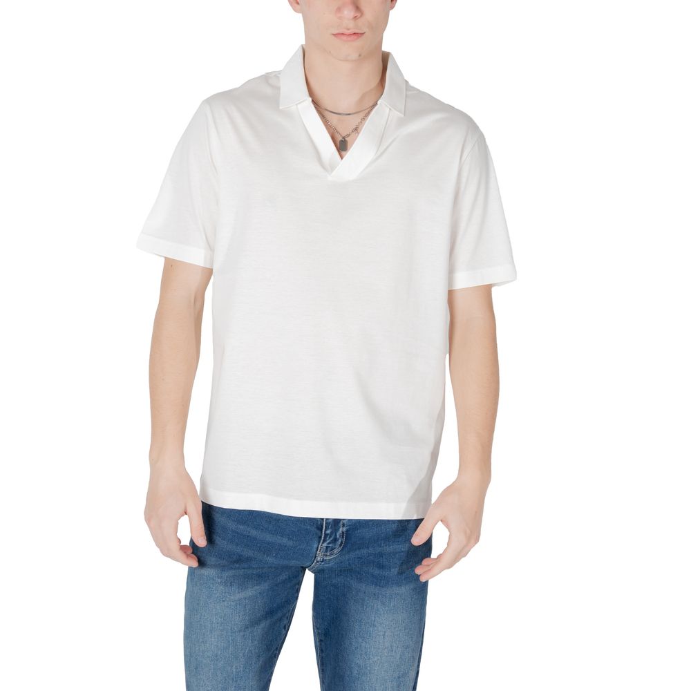 White Cotton Polo Shirt