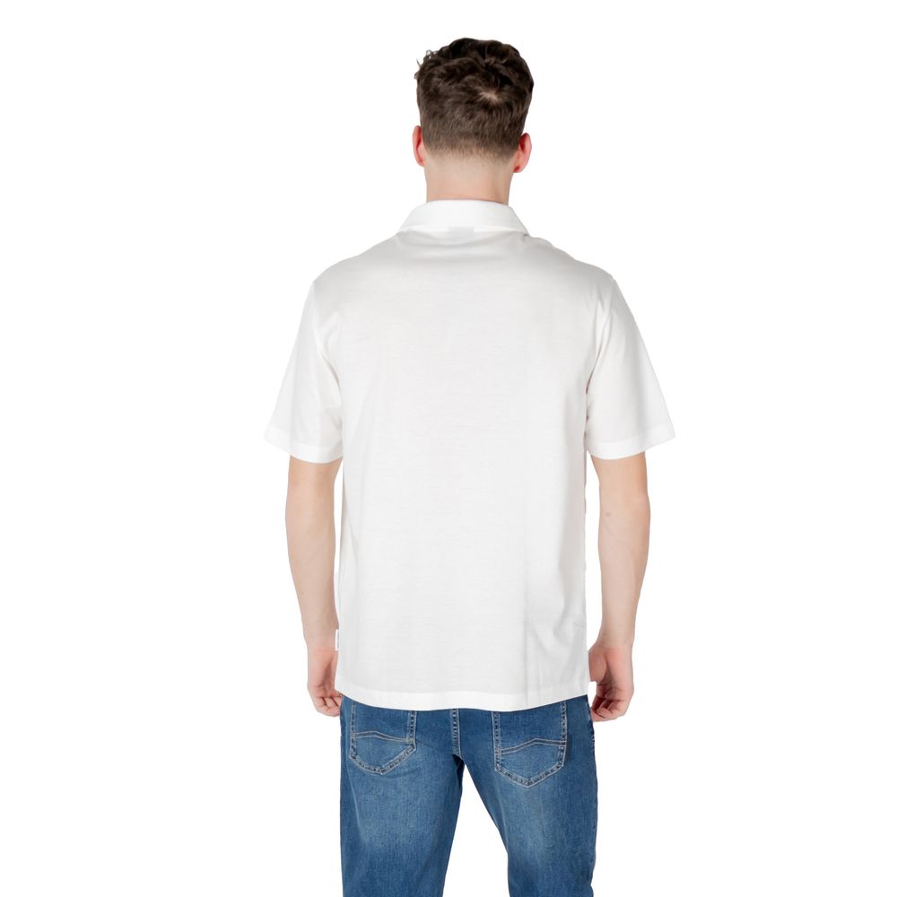 White Cotton Polo Shirt