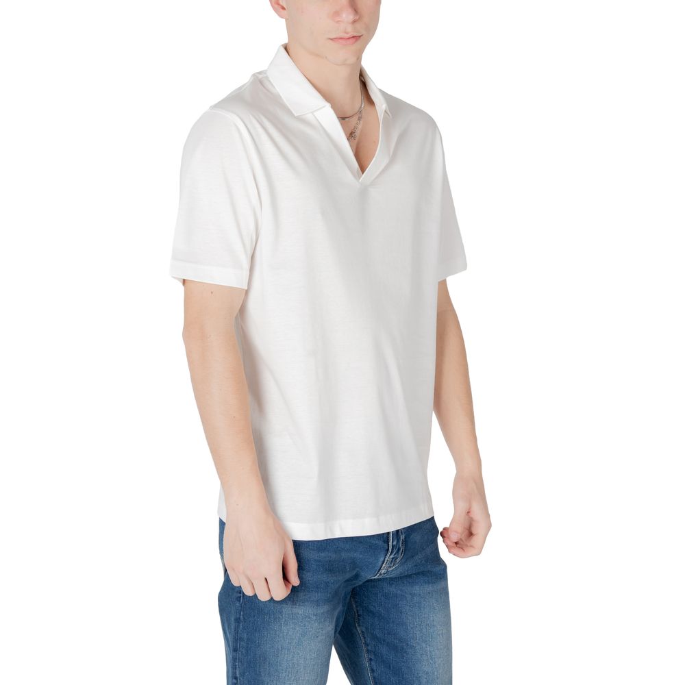 White Cotton Polo Shirt